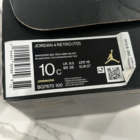 Jordan 4 Retro White Oreo (2021) (TD)